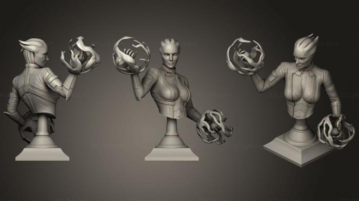Busts of heroes and monsters (Liara, BUSTH_1459) 3D models for cnc